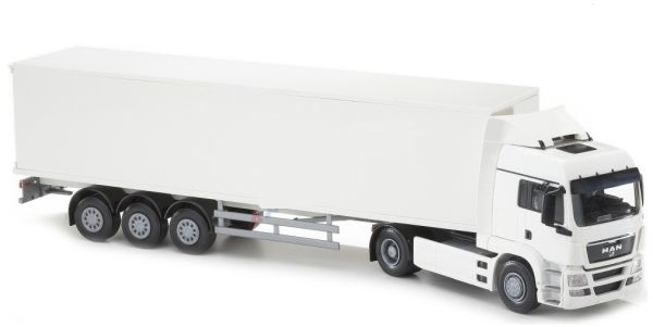 EMEK82092 - MAN TGS LX 4x2 met witte 3-asser aanhanger - 1