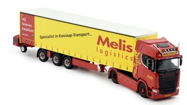 TEK82613 - SCANIA S HIGHLINE 4X2 met 3-assige zeildoekoplegger en paletwagen MELIS LOGISTICS - 1