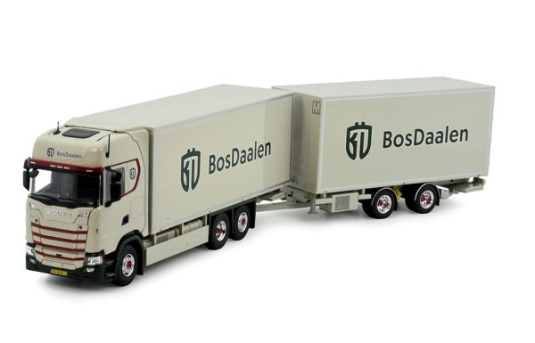 TEK83514 - SCANIA S HIGHLINE 6x4 bakwagen met 2-assige aanhangwagen BOSDAALEN - 1