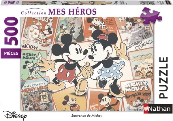 NAT872176 - Puzzel 500 stukjes DISNEY Souvenir de Mickey - 1