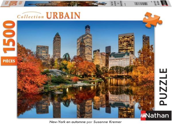 NAT877881 - 1500 stukjes puzzel NewYork in de herfst van Suzanne KREMER - 1