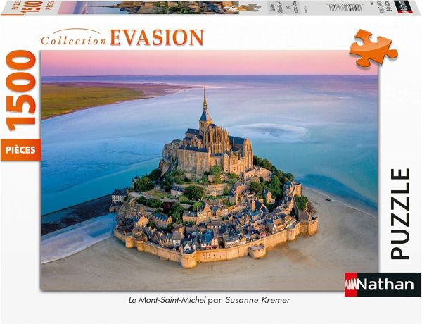 NAT878055 - Puzzel 1500 stukjes Mont-Saint-Michel van Suzanne KREMER - 1