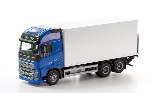 EMEK89114 - VOLVO FH16 6x4 blauw met body en achterklep - 1