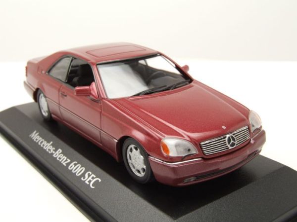 MXC940032601 - MERCEDES 600 SEC 1992 Rood metallic - 1