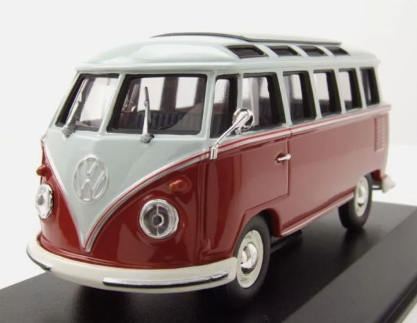 MXC940052301 - 1961 VOLKSWAGEN Type 1 Samba Bus grijs en rood - 1