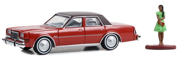 GREEN97150-C - DODGE Diplomat 1983 rood met vrouw in jurk uit de serie THE HOBBY SHOP in blisterverpakking - 1