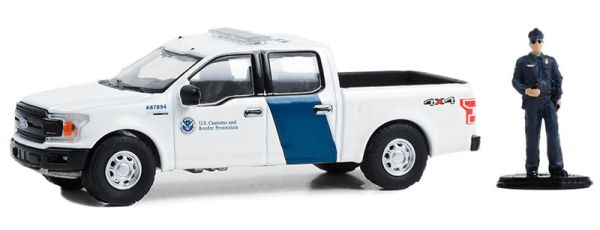 GREEN97150-F - 2018 FORD F-150 XLT U.S. Customs and Border Protection van DE HOBBY SHOP in blisterverpakking - 1