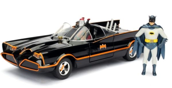 JAD98259 - Klassieke BATMOBILE uit 1966 met figuur van BATMAN en ROBIN - 1