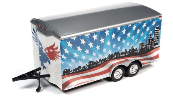 AMM1300 - Aanhangwagen met patriottische afbeeldingen - BRAVE AND BOLD - 1