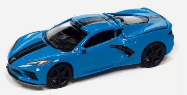 AW64392B-C - CHEVY Corvette 2020 Blauw – in blister - 1