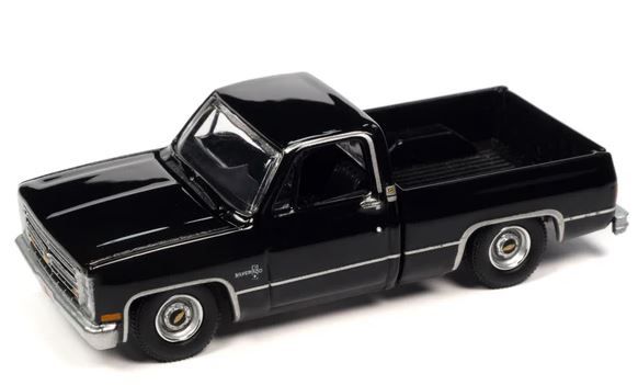 AW64402A-D - CHEVY Silverado Fleeside 1985 Zwart – In blister - 1