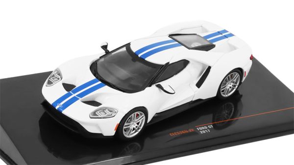 IXOCLC536N - FORD GT 2017 Wit en blauw - 1