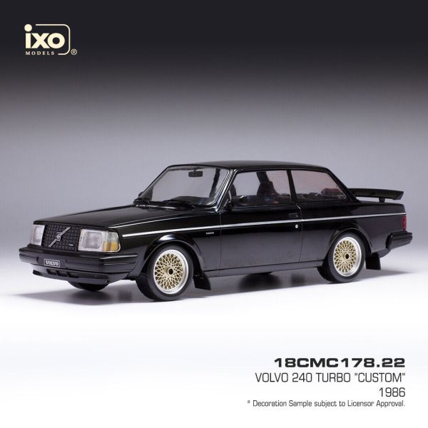 IXO18CMC178.22 - VOLVO 240 Turbo custom 1986 zwart - 1