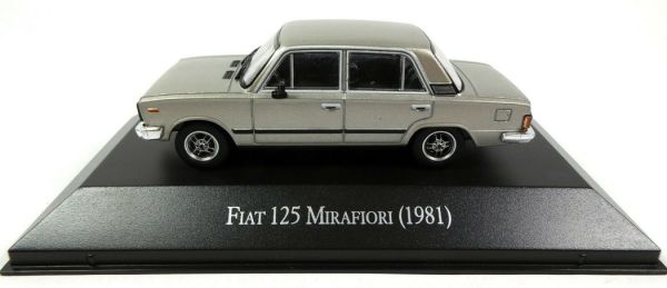 MAGARGAQV09 - FIAT 125 Mirafiori 1981 grijze 4-deurs sedan verkocht in blisterverpakking - 1