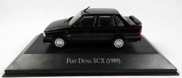 MAGARGAQV14 - FIAT Duna SCX 1989 zwarte 4-deurs sedan verkocht in blisterverpakking - 1