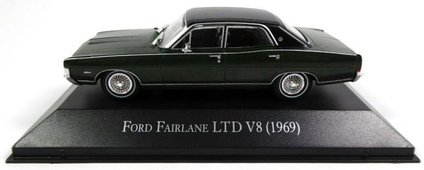 MAGARG41 - FORD Fairlaine LTD V8 1969 sedan 4 deurs groen zwart dak verkocht in blister - 1