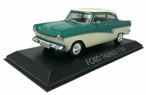 MAGLCFORDTAUNUS - FORD Taunus 1957 2 deuren groen en wit verkocht in blister - 1