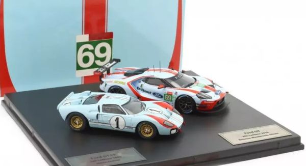 IXO-SP-FGT-43001-SET - FORD GT #69 2019 en FORD GT40 #1 1966 tijdens de 24 uur van Le Mans - 1