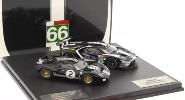 IXO-SP-FGT-43002-SET - FORD GT #66 2019 en FORD GT40 #2 1966 tijdens de 24 uur van Le Mans - 1