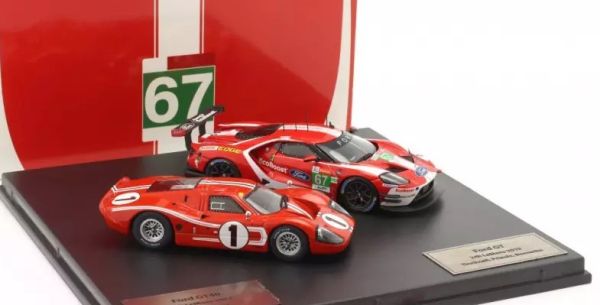 IXO-SP-FGT-43003-SET - FORD GT #67 2019 en FORD GT40 #1 1967 tijdens de 24 uur van Le Mans - 1