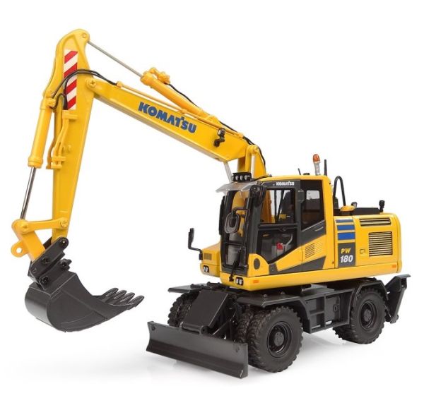 UH8163 - Mobiele graafmachine KOMATSU PW180-11 met bak en drilboor - 1