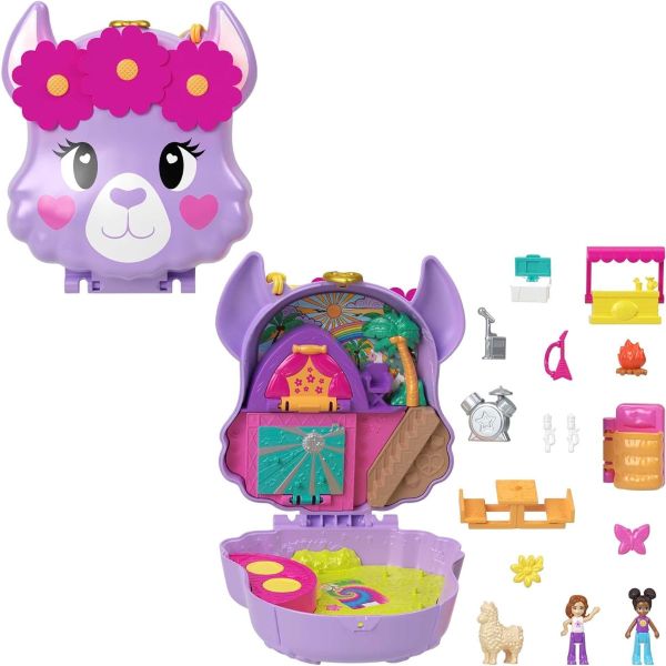 MATHKV33 - L'Aventure du Lama met Polly Pocket figuurtjes en accessoires - 1