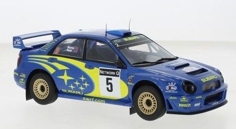 IXO24RAL026A - SUBARU IMPREZZA S7 #5 BURNS/REID RALLYE DE GRANDE BRETAGNE 2001 blauw - 1