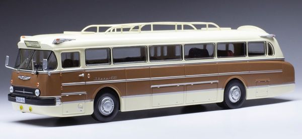 IXOBUS032LQ - IKARUS 66 1972 bruin en beige bus - 1