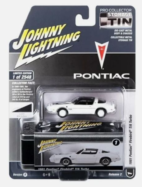 JLCT012-B - PONTIAC Firebird T/A Turbo 1981 Wit uit de serie COLLECTOR TINS in blisterverpakking - 1