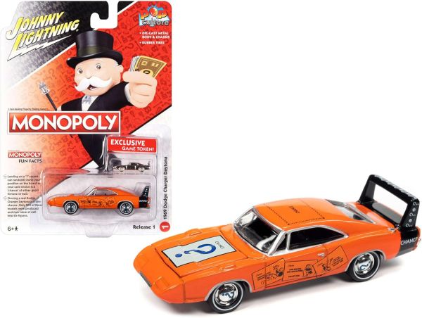 JLSP234 - DODGE Daytona 1969 oranje - MONOPOLY in blisterverpakking - 1