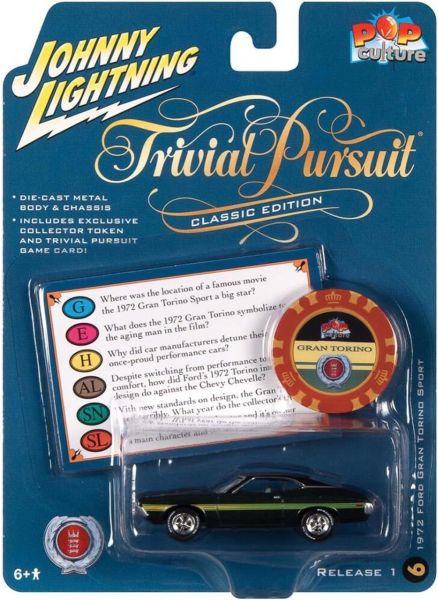 JLSP239 - FORD Gran Torino 1972 groen - TRIVIAL PURSUIT in blisterverpakking - 1