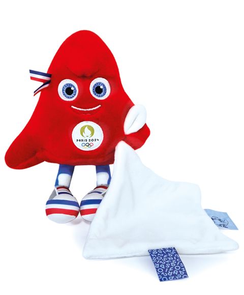 JO2421 - Platte knuffel met mascotte van de Olympische Spelen Parijs 2024 - 22cm - 1