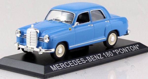 MAGLCMBPONTON - MERCEDES BENZ 180 Ponton 4-deurs sedan 1954 blauw verkocht in blisterverpakking - 1