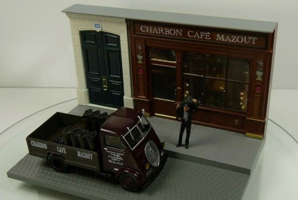 MAGDIOCHARBON - Diorama Charbon-Café-Mazout met PEUGEOT dma bagagedrager - 1