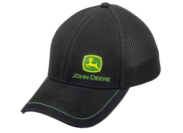 MCL201915011 - Zwarte JOHN DEERE logo mesh dop - 1