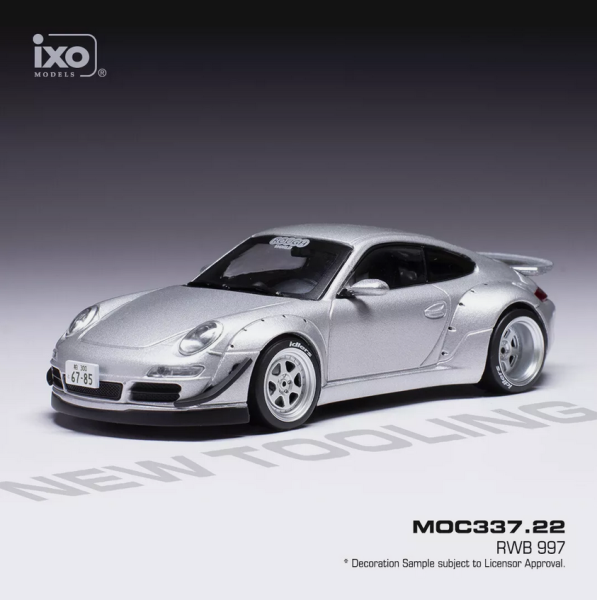 IXOMOC337.22 - PORSCHE RWB 997 grijs metallic 1:43 - 1