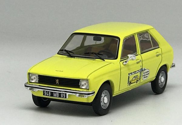 ODE128 - 1972 PEUGEOT 104 geel - 3M58 de kortste 4 deurs - Beperkt tot 504 stuks. - 1