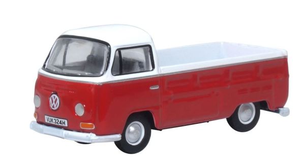 OXF76VW033 - VOLKSWAGEN Type 2 Pick-up POPPY rood en wit - 1