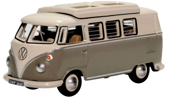 OXF76VWS006 - VOLKSWAGEN Type 1 Camper Muis grijs en parelwit - 1