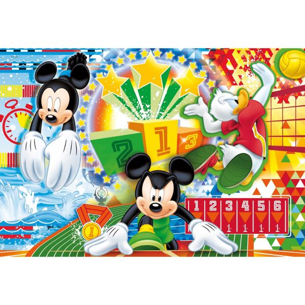 CLE22222-3 - Puzzel 15 Stukjes Mickey en zijn vrienden bij Voetbal - 1