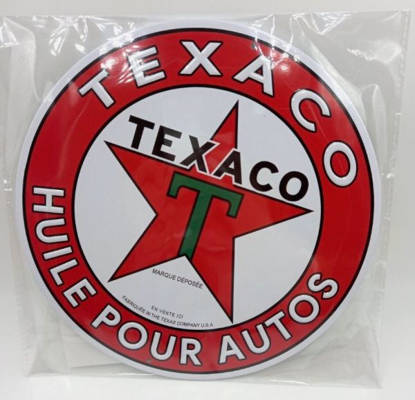 MAGPB226 - Metalen rond bord - TEXACO auto olie - Ø20 cm - 1