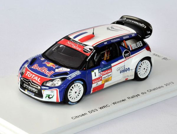 SPASF068 - CITROEN DS3 WRC N°1 1er Rallye du Chablais 2013 Sebastien & Severine Loeb - Edición limitada a 1000 ejemplares. - 1