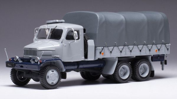 IXOTRUD005 - PRAGA V3S & 6 WD 6x6 bakwagen met huif 1962 grijs - 1