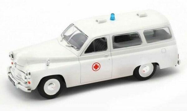 MAGPCWAR202A - WARSZAWA 202A 1959 wit gepolijste ambulance verkocht in blister - 1