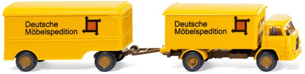 WIK054003 - MAN diesel 4x2 bakwagen met bakwagen 2 assige bakwagen Deutshe Mobelspedition - 1