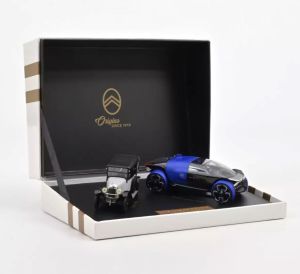 NOREVAMC0191312 - 2019 CITROEN Eeuwfeest Box Set - Zilver A Type met Blauw 19_19 Concept Car