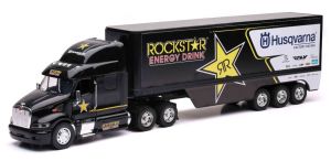 NEW10963 - PETERBILT 6x4 met aanhanger 3 assen ROCKSTAR Husqvarna