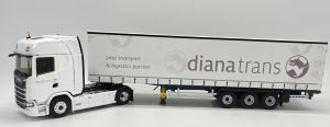 ELI118185 - SCANIA 500 S 4x2 met zeildoekaanhangwagen 3 Assen - Transport DIANA