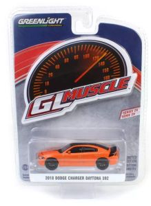 GREEN13360-E - DODGE Charger Daytona 392 2018 oranje uit de GL MUSCLE reeks in blisterverpakking