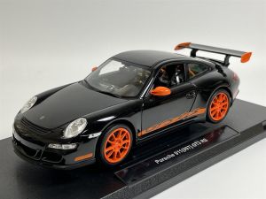 WEL18015NOIR - PORSCHE GT3 rs 2007 Zwart met oranje velgen